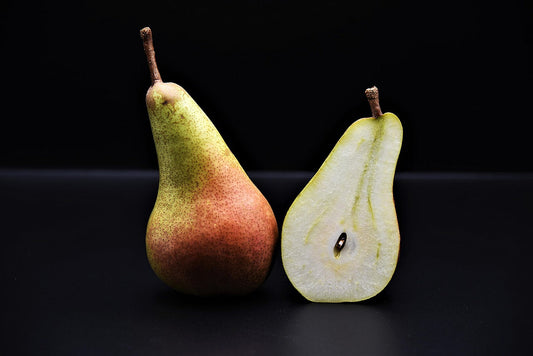 Still life with green pears